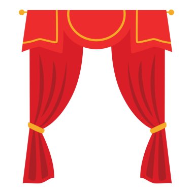 2D çift katmanlı kırmızı perde, sahne ve lüks etkinlikler için harika..