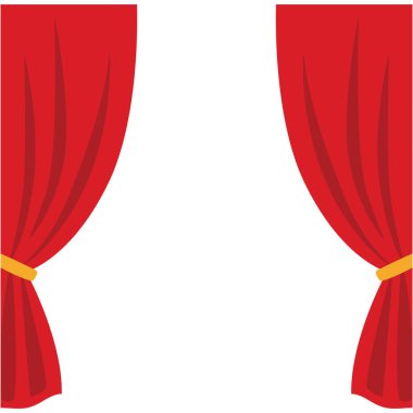 2d sağ perdeli kırmızı perde, şık sahne girişleri ya da zarif iç dekorasyon için ideal.