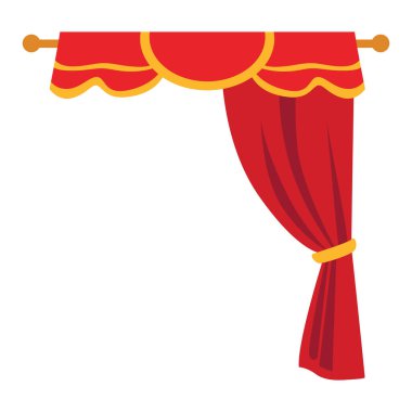 2D kırmızı perde, süslü üst valans, tiyatro gösterileri ve kraliyet tarzı iç dekorasyonlar için harika..