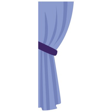 2d sağ mavi perde paneli, sadece basit ve zarif, sahne dekorasyonu, pencere süslemesi veya yaratıcı dekoratif tasarım projeleri için ideal.