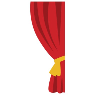 2d sağ kırmızı perde paneli, basit sahne tasarımları, dekoratif oda düzenlemeleri ya da yaratıcı tasarım arka planı için mükemmel..