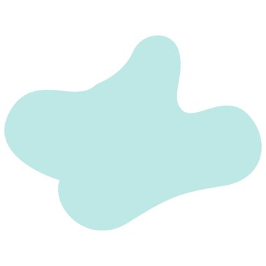 2D soyut pastel mavi akış damlası organik düz eğriler, minimal stil element, posterler, kapaklar, oyuncu sanat ve modern tasarımlar için uygun.