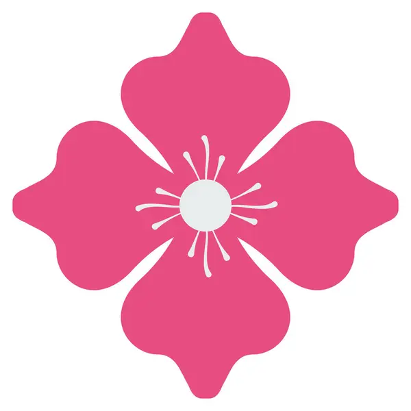 2D pembe çiçek katmanlı taç yaprakları, bahar posterleri için yumuşak dekoratif çiçek, tebrik kartları, desenler, çiçek aksanları ve neşeli projeler..