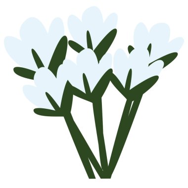 2d beyaz çiçekli kar yaprağı, posterler için dekoratif çiçek aksanı, planlar, bahar projeleri, kış temaları ve yaratıcı düğün sanatları.