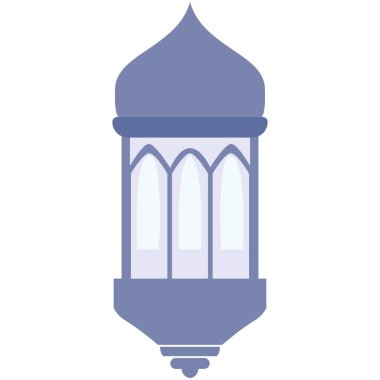 2d kawaii mavi kubbe tapılası tasarımı, Ramazan kavramları için mükemmel, geleneksel dekor ve renkli İslami festival çizimleri.