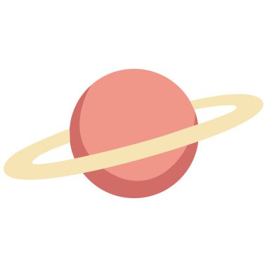 2d Saturnus gezegen tasarımı, astronomi teması, uzay nesnesi, yörünge halkası, kozmik sembol, galaksi elementi, yaratıcı şekil ve asgari dekorasyon.