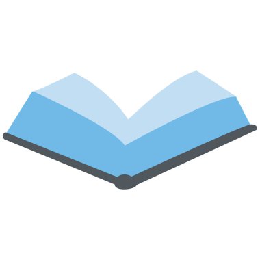 2d kalın açık kitap, eğitim kavramı, bilgi sembolü, okul unsuru, ofis malzemesi, basit şekil, yaratıcı tarz, okuma teması, öğrenme aracı.