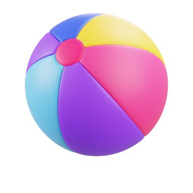 Yaz eğlencesi için 3D renkli plaj topu, tatil için mükemmel, havuz partisi, çocuk oyunları, rahatlama, yüzme ve oyuncu tasarım.