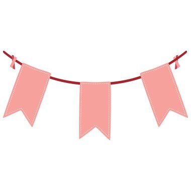 Parti, klasik ve şenlikli grafik tasarım projeleri için dekoratif kıvrımlı, pastel ve dikişli tasarımlar içeren 2D kurdele pankartı seti.