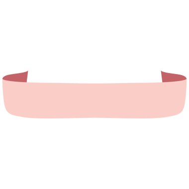 Katlanmış kenarları, pastel dekoratif tasarımı, zarif stili, parti için mükemmel, şenlikli ve yaratıcı grafik projeleri olan 2d dikdörtgen kurdele afişi.