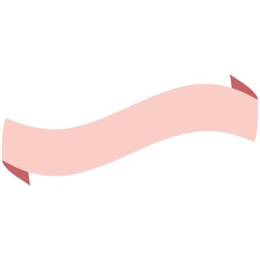 Pastel pembeli 2d dalga tarzı kurdele, zarif dekoratif kavisli tasarım, festival, parti ve modern yaratıcı grafik projeleri için uygun..