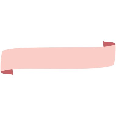 2d şeftalili kemerli kurdele, kırmızı uçlu, pastel dekoratif tasarım, zarif görünüş, şenlikli ve yaratıcı grafik projeler için mükemmel..