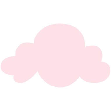 2d pink cloud design in soft pastel style, perfect for kids graphics, decoration, dreamy art, creative projects, background, playful designs, and stickers.
