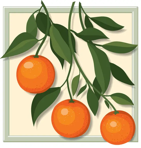 Ağaç turuncu vektör illüstrasyonu