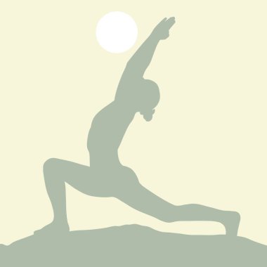 Yoga poz ikonu illüstrasyonu 