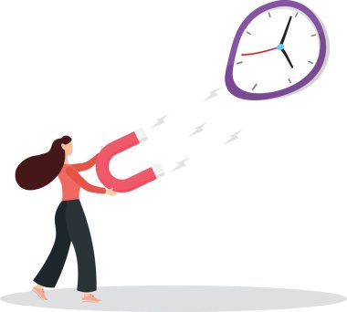 Zaman yönetimi, kontrol iş zamanı ya da iş bitiş süresi kavramı. Düz karakter hayatı .