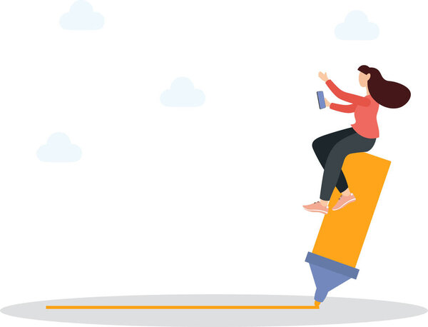 Отметьте или выделите важную информацию, напоминание или примечание для бизнес-сообщения, план успеха, повестку дня и назначения concept.flat символов.