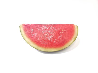 Beyaz İzole Arkaplanlı Kırmızı Karpuz Dilimleri