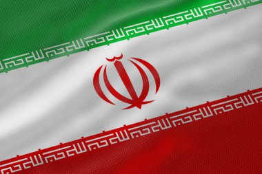 İran Detaylı Kumaşı, canlı bir vatanseverlik gösterisini sembolize ederek ulusal renkleri ve amblemi sunar.