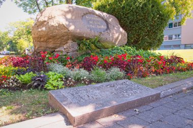 Hussenstein Jan Hus ve Hieronymus von Prag Anıtı Almanya Konstanz 'da.