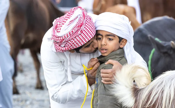 Nizwa Oman Décembre 2022 Peuple Omanais Dans Marché Traditionnel — Photo