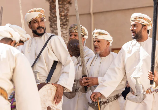 Nizwa Oman 2Nd December 2022 Omani Traditional Song Dance Performers — Foto de Stock