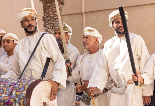 Nizwa Oman 2Nd December 2022 Omani Traditional Song Dance Performers — Photo