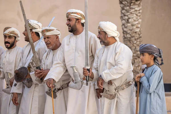 Nizwa Oman 2Nd December 2022 Omani Traditional Song Dance Performers — Foto Stock