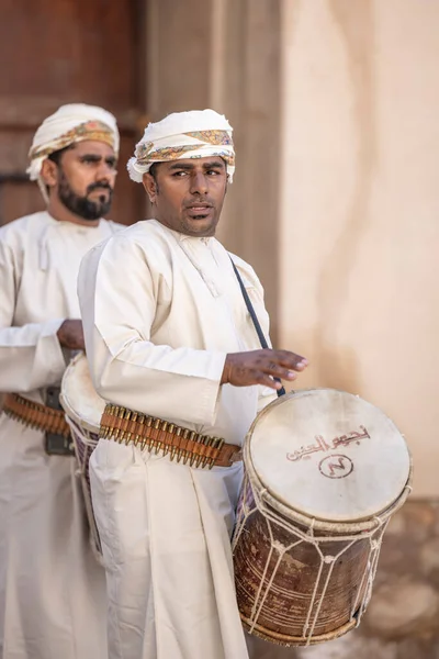 Nizwa Umman Aralık 2022 Omani Geleneksel Şarkı Dans Sanatçıları — Stok fotoğraf