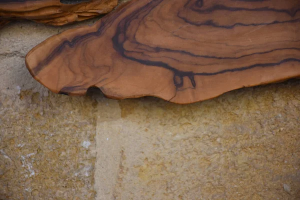 Der Baumstumpf Mit Ästen Und Mustern Auf Einem Marmorboden — Stockfoto