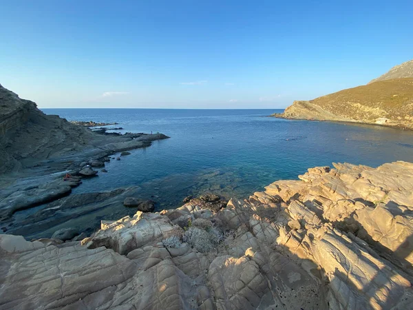 哥卡达土耳其的海滨风景 清澈的大海和美丽的海滩 因布罗斯岛位于因布罗斯岛上的阿卡迪亚地区 — 图库照片