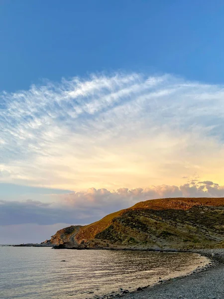 Aydın Gokceada Turcja Nadmorskiej Scenerii Czyste Morze Piękne Plaże Yildizkoy — Zdjęcie stockowe
