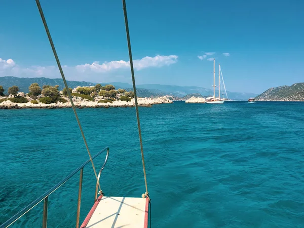 View Daily Boat Tour Kas Archipelago Surrounding Bays Which Located — Stock fotografie