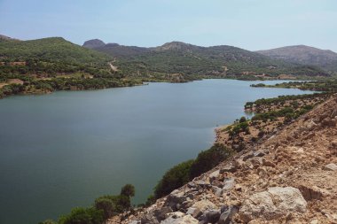 Gökçeada Sulama Barajı 'ndan manzara, Imbros Adası Canakkale Türkiye.