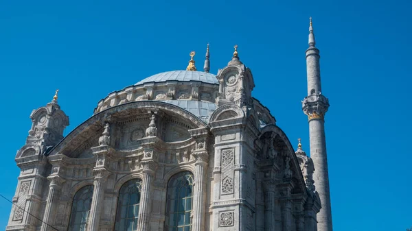 Detalhe Mesquita Ortakoy Também Conhecida Como Byk Mecidiye Camii Besiktas — Fotografia de Stock