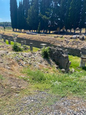 Güneşli bir günde Ephesus 'un eski kalıntıları. İzmir Türkiye