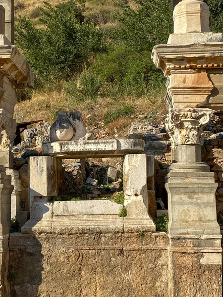 Nymphée Traiani Fontaine Traianus Dans Ancienne Ville Ephèse Izmir Turquie — Photo