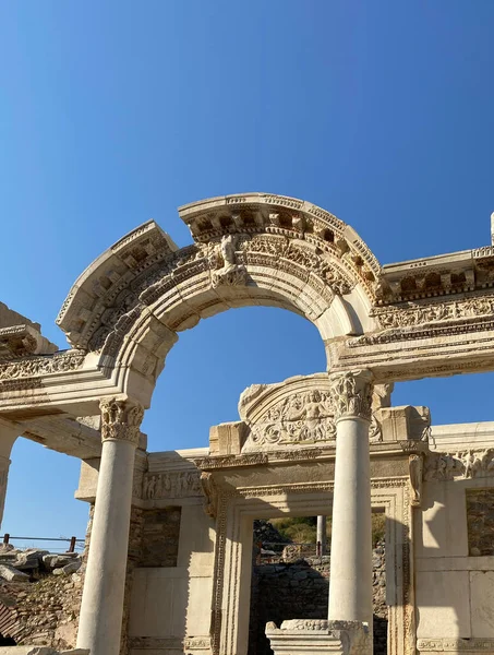 Tempel Hadrianus Efesos Antika Stad Selcuk Izmir Turkiet — Stockfoto