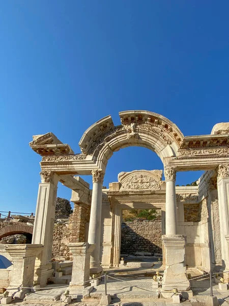 Ναός Του Αδριανού Στην Αρχαία Πόλη Της Εφέσου Selcuk Σμύρνη — Φωτογραφία Αρχείου