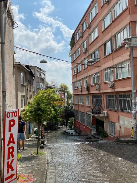 Istambul Turquia Abril 2023 Edifícios Históricos Nas Ruas Secundárias Rua — Fotografia de Stock