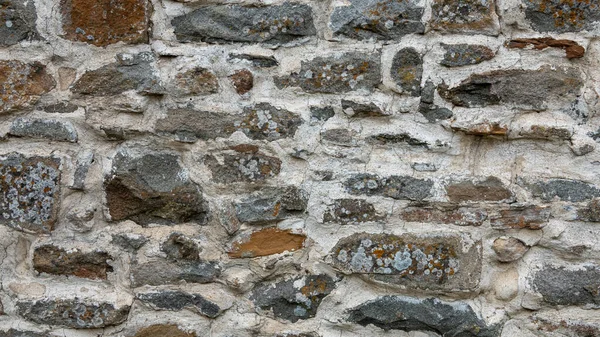 Vieux Fond Mur Pierre Différentes Couleurs Mur Vieille Maison Historique — Photo