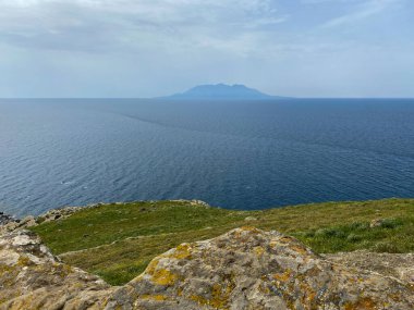 Gökçeada Kalekoy köyü Imbros Gökçeada, Çanakkale 'den Yunan adası Semendirek manzarası