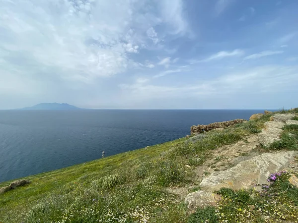 Gokceada Ilha Imbros Parte Mais Ocidental Turquia Vista Para Mar — Fotografia de Stock
