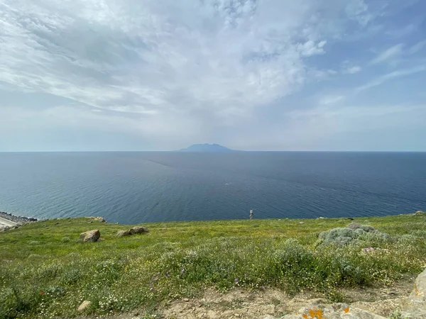 Gokceada Ilha Imbros Parte Mais Ocidental Turquia Vista Para Mar — Fotografia de Stock