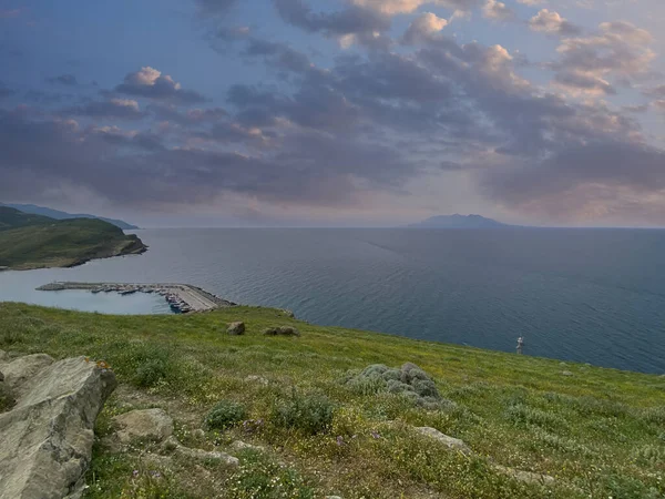 Gokceada Isola Imbros Parte Più Occidentale Della Turchia Vista Sul — Foto Stock