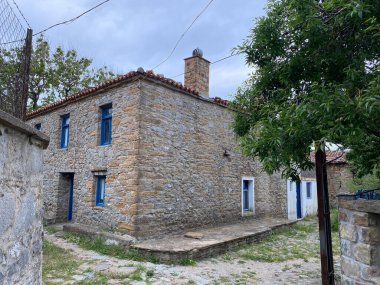 Gökçeada, Türkiye - 18 Mayıs 2023; Eski Bademli Göçeada 'da (Imbros) ünlü bir tarihi köydür.