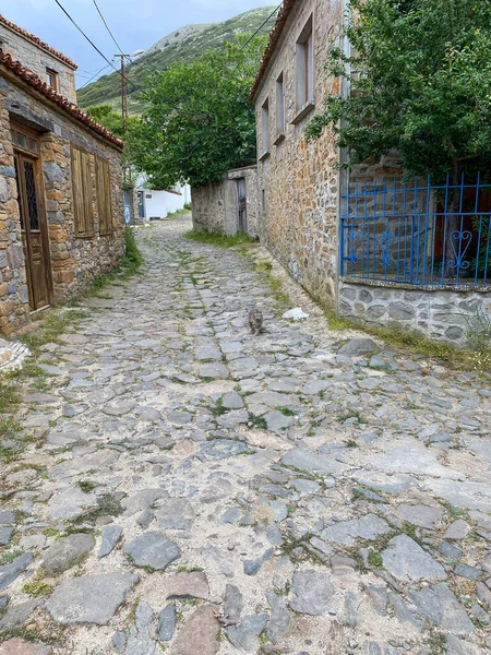 Gokceada Turquia Maio 2023 Old Bademli Uma Famosa Vila Histórica — Fotografia de Stock