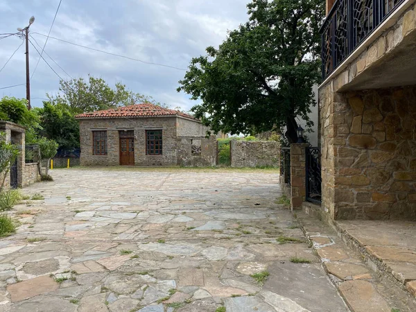 stock image Gokceada, Canakkale, Turkey - May 18, 2023; Old Bademli is a famous historical village in Gokceada (Imbros) island, Aegean village, Gokceada