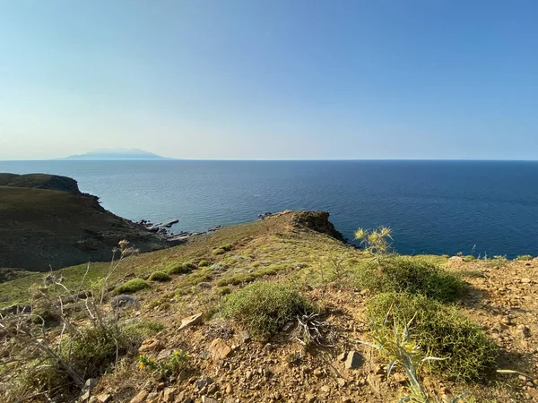 Blick Auf Die Blue Bay Mavi Koy Auf Der Insel — Stockfoto