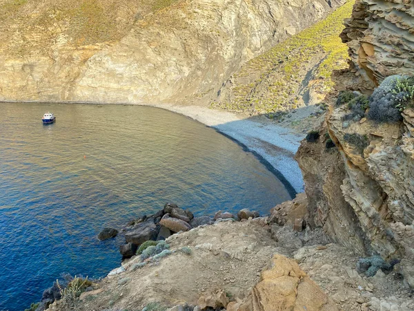 Vysoký Úhel Pohledu Blue Bay Mavi Koy Gokceada Yildiz Bay — Stock fotografie